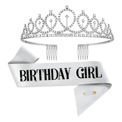 Corona De Cumpleaños Con Banda De Etiqueta De Purpurina | MercadoLibre