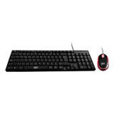 Combo Teclado Usb Ergonómico + Mouse Óptico Luminoso Usb Gtc