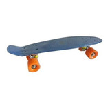 Skate Patineta Penny  Azul Con Ruedas Naranja