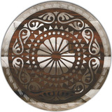 Mandala Decorativa Ambiente Sala Quarto 65x65 -38.115 Cor Espelhado Cor Da Armação Marrom