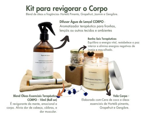 Kit Com Vela Perfumada Presente Com Cartão 4 Pç Aromaterapia