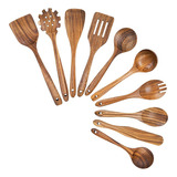 Utensilios De Cocina De Madera, Juego De Utensilios De Cocin