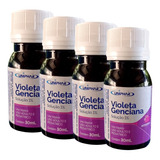 Violeta Genciana Solução 1% Com Glicerina=kit C/4= 30ml Cada