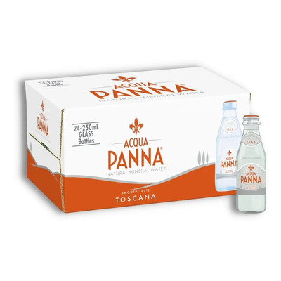 Acqua Panna Agua Mineral Sin Gas Vidrio Caja X24u 250ml | Envío gratis