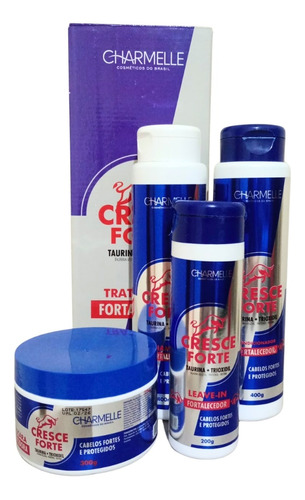 Kit Capilar 4 Produtos Cresce Forte Charmelle