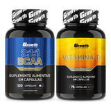 Bcaa 120 Caps + Vitamina D 75 Caps Original Growth
