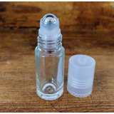 Rollon De 5ml De Vidrio Transparente, Bola De Acero X 10 Uni