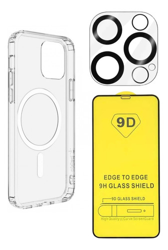 Funda Magnética Para iPhone + Protector Cámara + Templado 9d