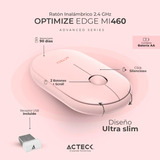 Mouse Acteck Mi460 1500dpi 2 Botones Inalambrico Rosa