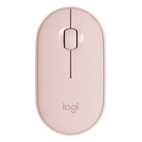 Mouse Logitech Pebble M350 Ambidestro Rose Sem Fio