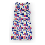 Vestido Vineyard Vines De Mujer Talla 0 Blanco/azul/rosa