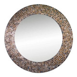 Espejo De Mosaico Rectangular Marmol Cafe