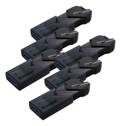 Pack X6 Pendrives Kingston 64gb Exodia Onyx Somos Mayoristas