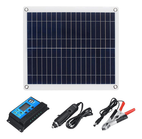 Kit De Panel Solar De 18v 20w Con Controlador De Carga