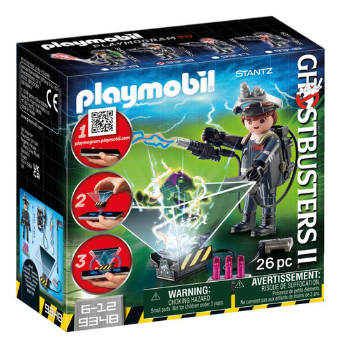 Figura Armable Playmobil Ghostbusters Raymond Stantz 26 Pzas