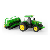 Tractor 7215r Con Sembradora De Grano Fino John Deere