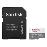 Cartão De Memoria Sandisk Microsdhc 256gb Class10 +adaptador