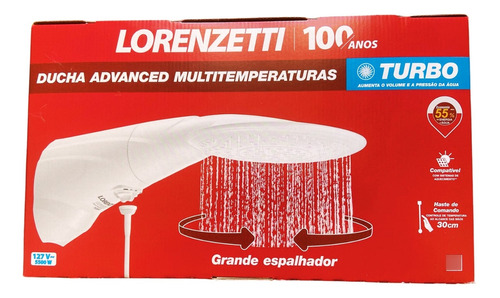 Chuveiro Ducha Pressão Turbo Advanced Lorenzetti 127v / 220v