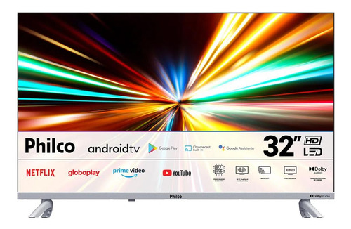 Smart Tv 32 Pol. Led Philco Ptv32g23agssblh Android C/ Wi Fi