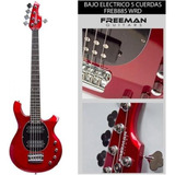 Bajo Eléctrico Freeman Freb885 5 Cuerdas Color Rojo