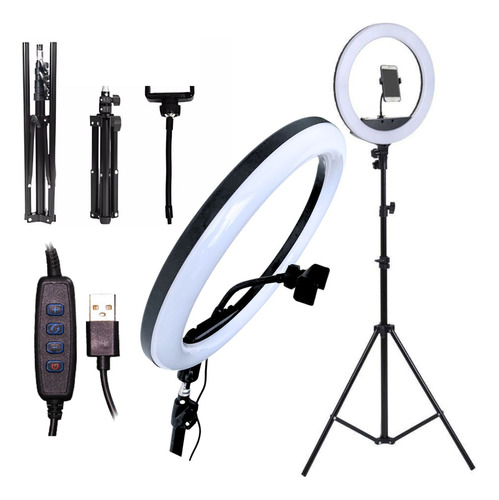 Ringlinght 12 Polegada Led Luz Flash Profissional Tripe 210m