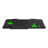 Teclado Gamer Membrana Python Viper Pro Preto Preto