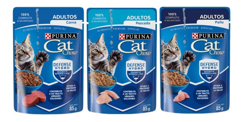 120 Sobres Cat Chow Adulto Sabores Surtidos