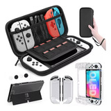 Kit De Estuche Y Accesorios Para Nintendo Switch Oled 17 Pcs