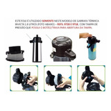 Kit Reparo Fole De Garrafa Invicta 1.8 Litros Air Pot Inox Cor Preto