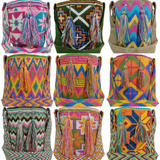 Mochila Wayuu Original Diseño Bolsos Tejidas A Mano Env Grat