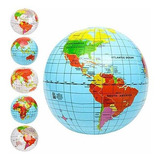 Set De 6 Balones Inflables De Globo Terraqueo Artcreativity