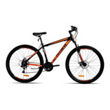 Mountain Bike Teknial Tarpan 100er  2020 R29 20  21v Frenos De Disco Mecánico Cambios Shimano Tourney Color Negro/naranja Con Pie De Apoyo  
