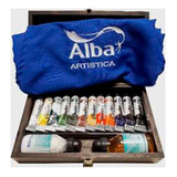Alba 8800-997-001 Caja De Madera Mediana 12 Acrilicos Extraf