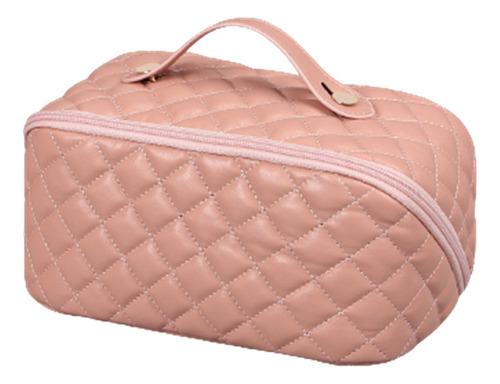 Bolsa De Cosméticos Pu Rhombus, Bolso Acolchado Para Mujer