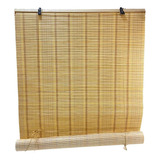 Cortina Persiana Roller Enrollable De Bambú 90x120 Cm