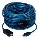 Extensão Cabo Usb 2.0 Ativo 30m Qualidade Total 30 Metros