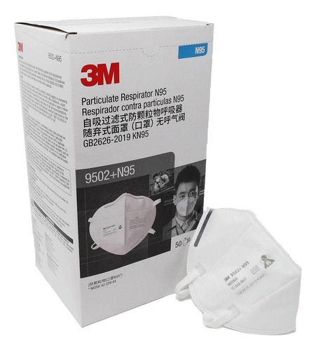 Mascarilla N95 De 3m Modelo 9502 Caja De 50 Pzas