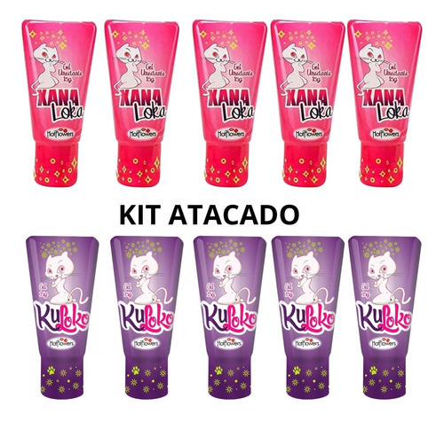 Kit Gel 5 Xana Loka E 5 Ku Loko Atacado + Envio Rápido