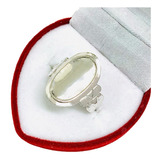 Anillo Cleopatra Oval Liso De Plata 925 Ao 449