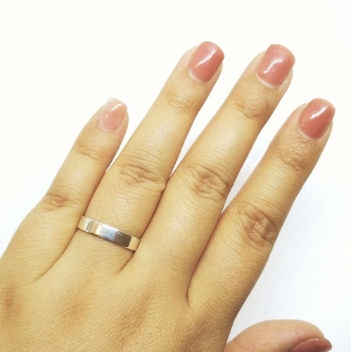 Anillo Mujer Argolla Lisa Delgada 3mm De Plata Ley .925 