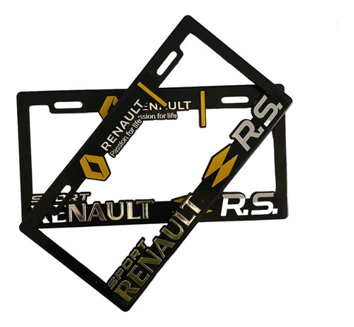 Par Portaplacas Renault Rs Stepway Duster Sandero Clio Kwid 