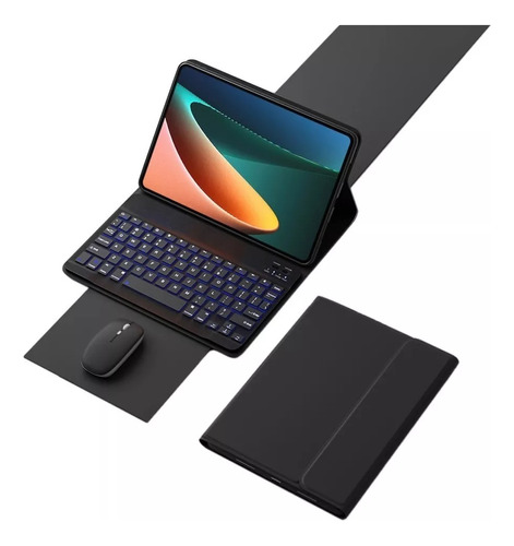 Funda+teclado Iluminado+ratón Para Galaxy Tab S9 Plus 12.4 Ñ