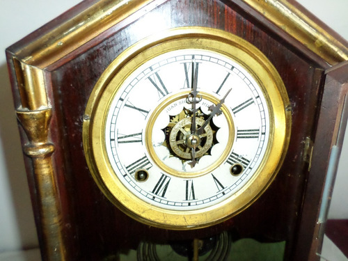 Antiguo Reloj Mesa Waterbury Clock Alarma Despertad No Envio