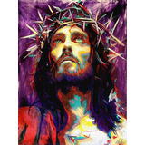 Vinilo Decorativo 60x90cm Jesus Cristo Color Moderno M9