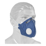 Mascára Respiratória Com Vávula Kit 15 Unid R6 Cor Azul-marinho