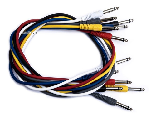 4 Cables Pedales Parcheo O Synth Plug Largos Varios Colores