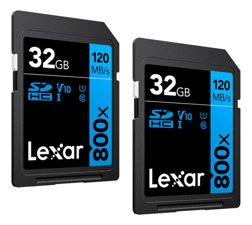 Kit 2 Cartão Memória Lexar 32gb 120mb/s Sdhc 800x