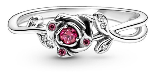 Pandora Anillo Rosa De La Bella Y La Bestia Original + Kit