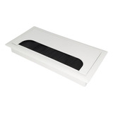 Pasacable De Escritorio Recto Con Cepillo 160x80 Mm Blanco