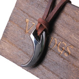 Collar Hombre De Lujo Diseño Colmillo Lobo Caja Vikings